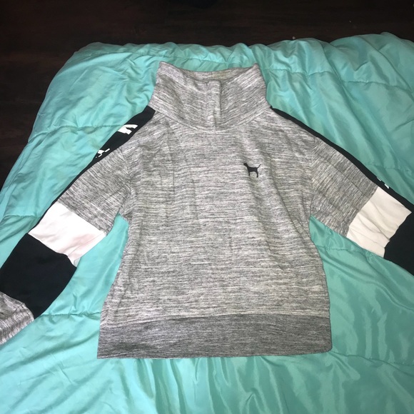 PINK Victoria's Secret Tops - Pink/ VS turtle neck sweatshirt PINK Victoria's Secret Tops - Pink/ VS turtle neck sweatshirt